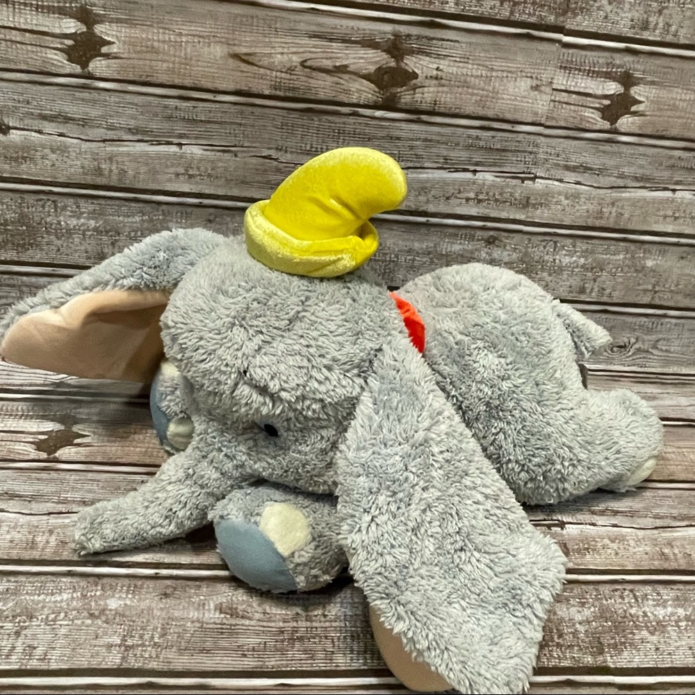 Walt Disney World Parks Disneyland Dumbo Elephant Plush Yellow Hat Flat Lay